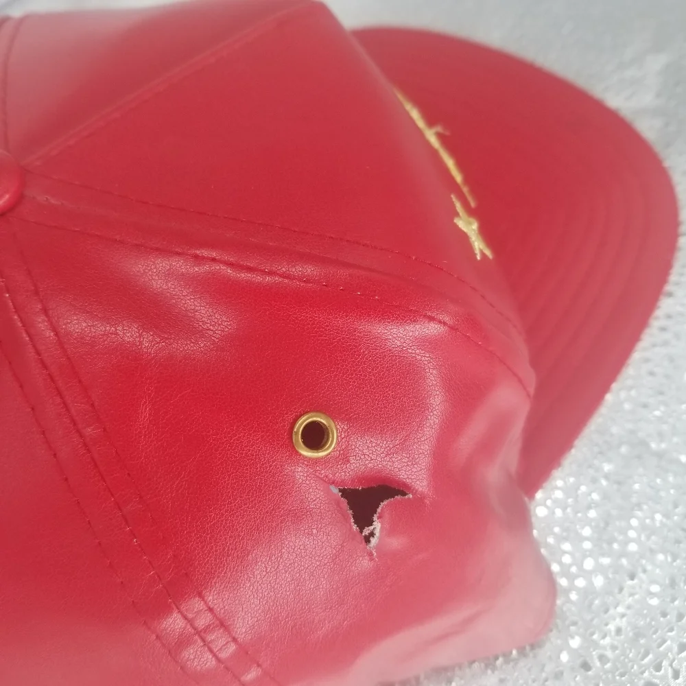 Red California Republic Smooth Faux leather hat $10 - Picture 6 of 6